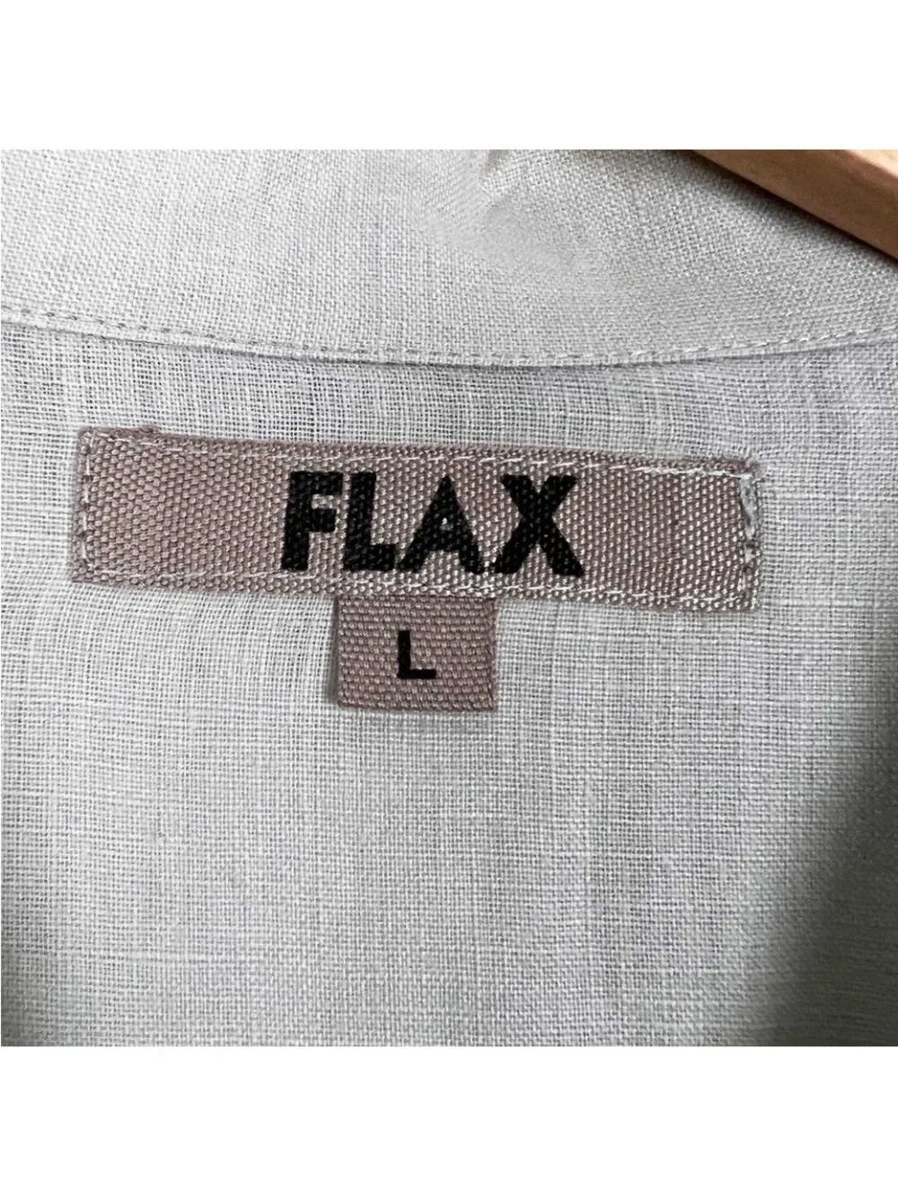 Flax linen dove gray button-down oversized lagenlook blouse Large